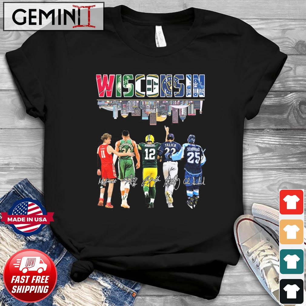 The Wisconsin City Sports Team Players 2022 Signatures Shirt