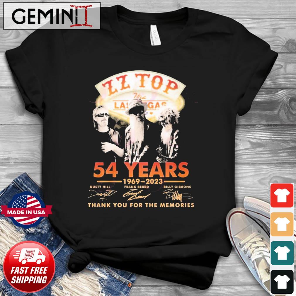 ZZ Top 54 Years 1969 – 2023 Thank You For The Memories T-Shirt