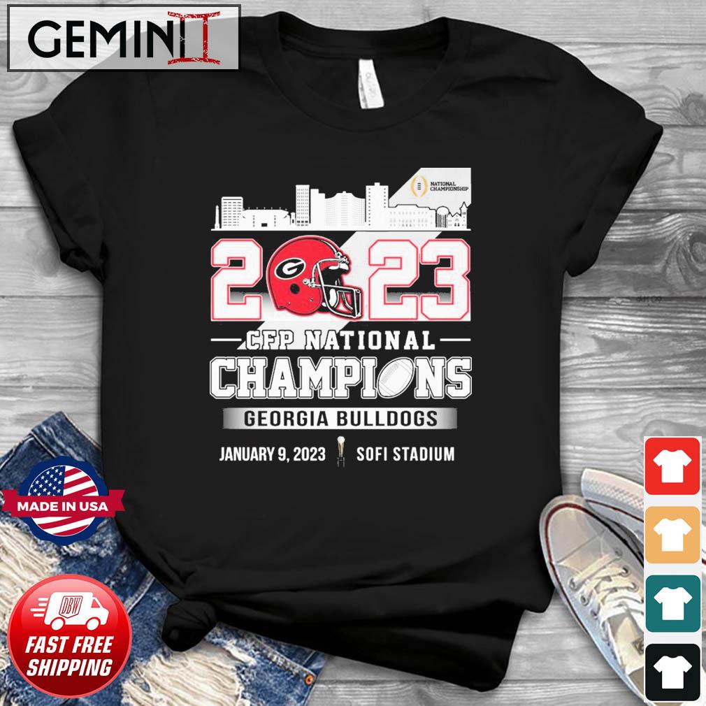 2023 CFP National Champions Georgia Bulldogs Skyline Shirt