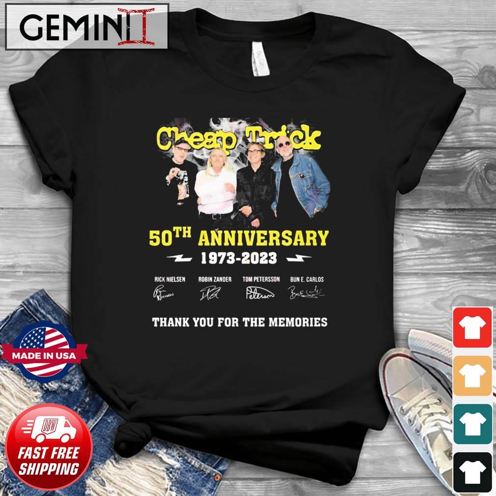 Cheap Trick 50th Anniversary 1973 – 2023 Thank You For The Memories T-Shirt