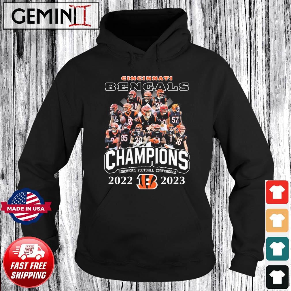 Cincinnati Bengals Team Champions American Football Conference 2022-2023 Shirt Hoodie