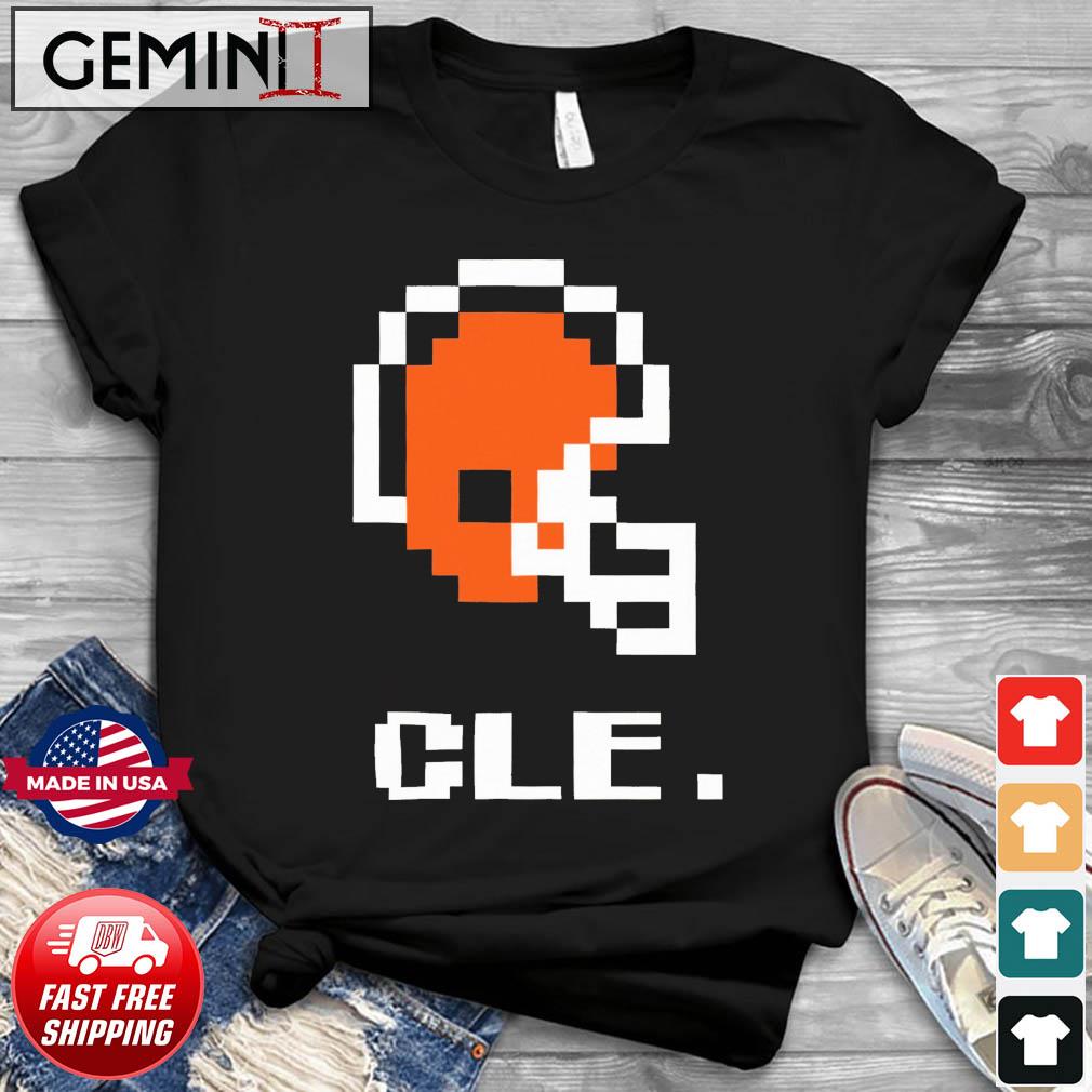 Cleveland Browns Retro 8-bit Helmet Shirt