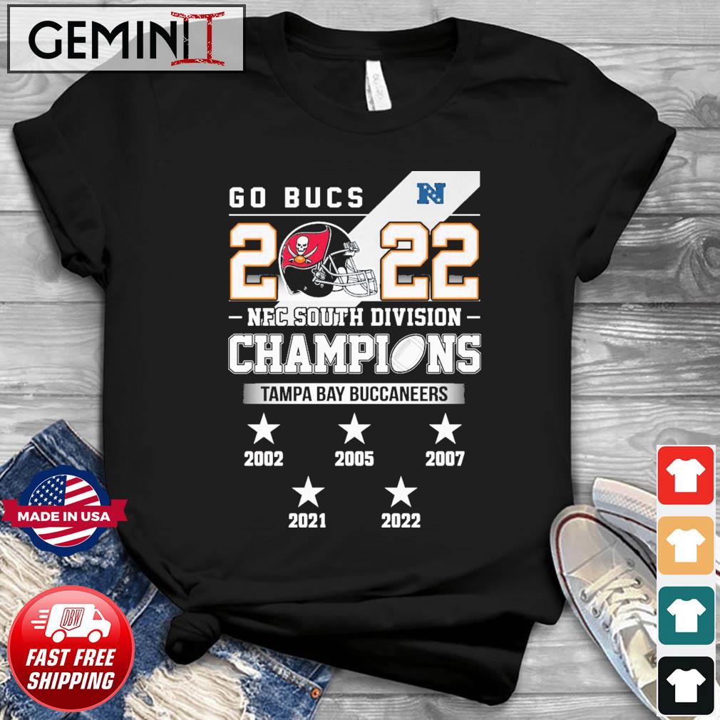 Official Tampa Bay Buccaneers 2022 NFC South Division Champions signatures  shirt