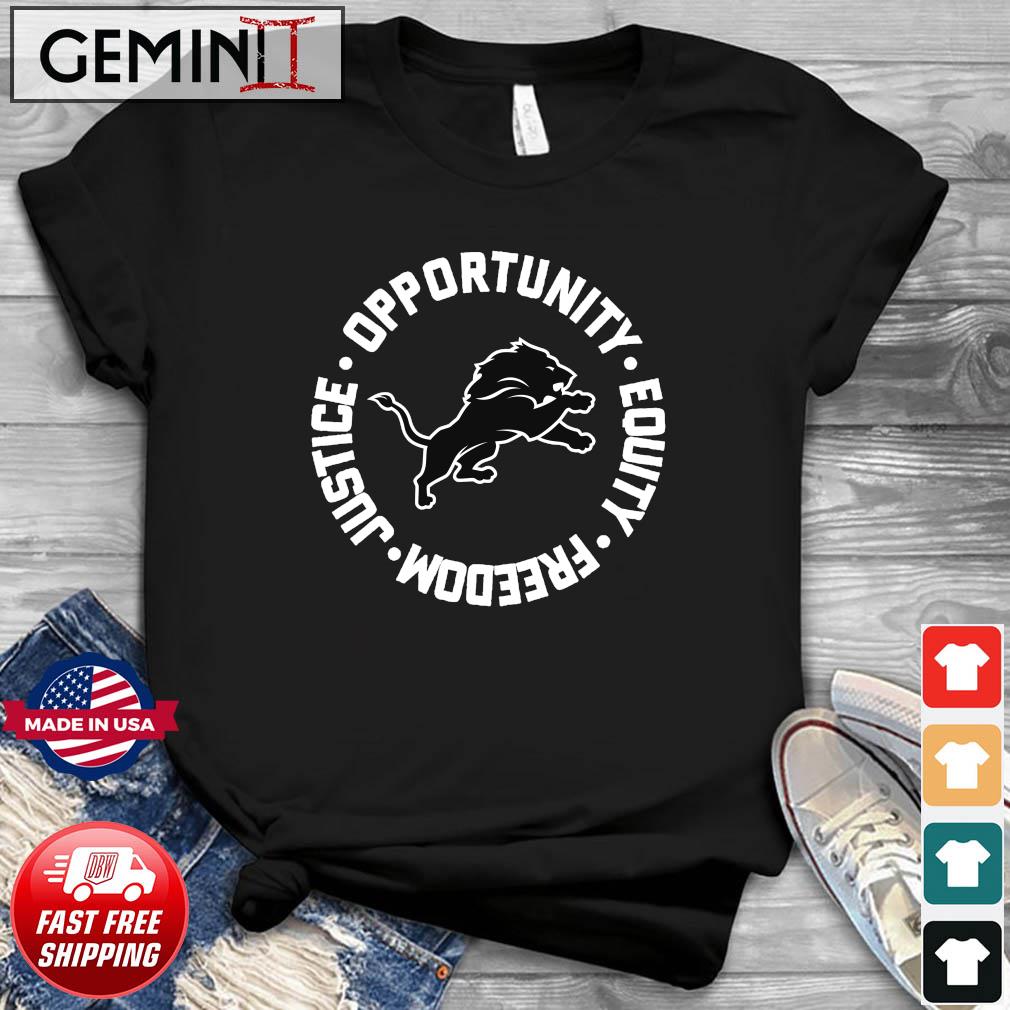 Opportunity Equity Freedom Justice Detroit Football Shirt