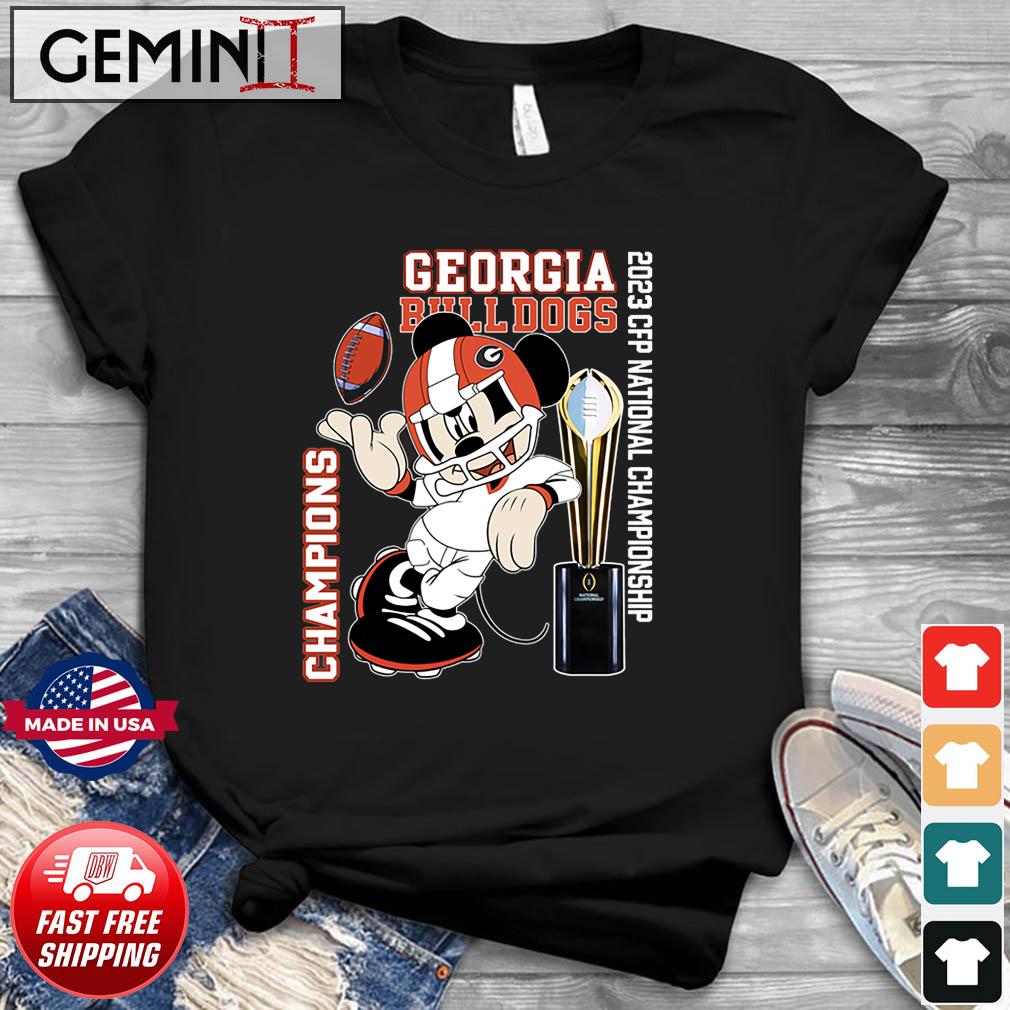 Mickey Mouse Georgia Bulldogs 2023 CFP National Championship Champions Shirt