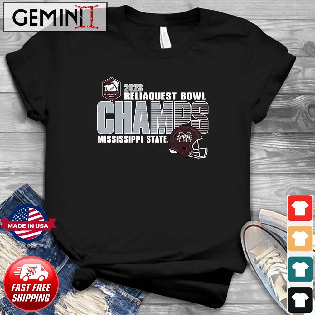 Mississippi State Bulldogs 2023 ReliaQuest Bowl Champions T-Shirt