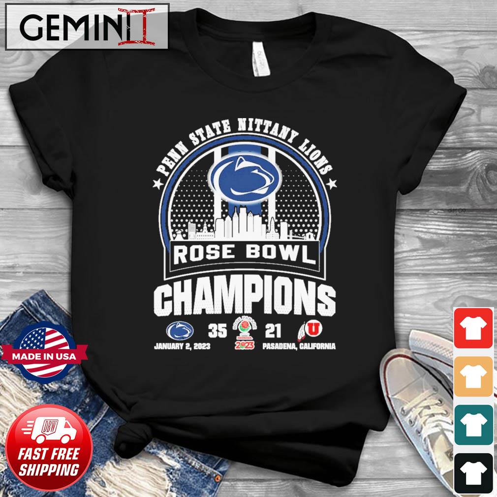 Penn State Nittany Lions 2023 Rose Bowl Champions Skyline Shirt