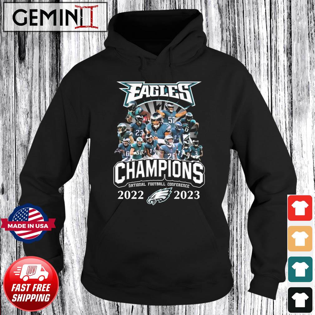 Philadelphia Eagles Team Champions National Football Conference 2022-2023 Shirt Hoodie