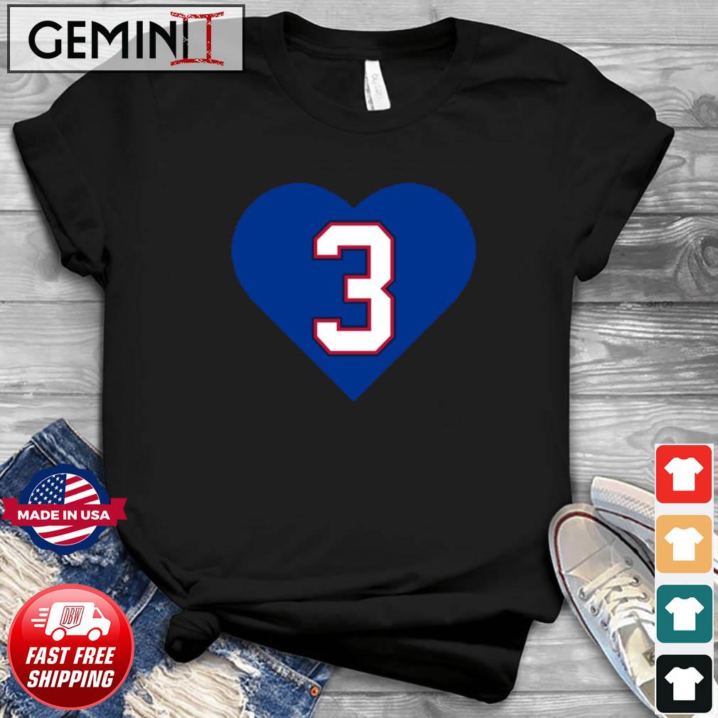 Pray For Damar Hamlin Heart 3 Damar Hamlin Shirt