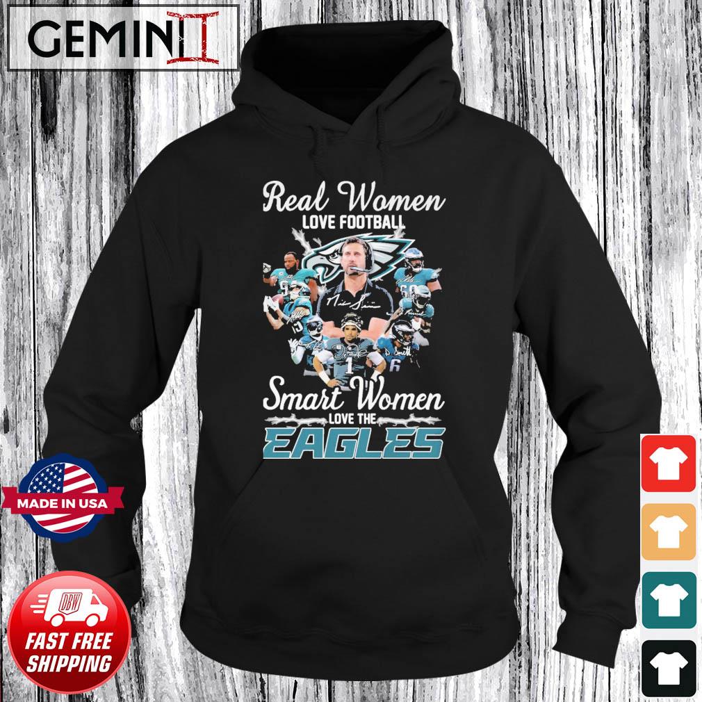 Real Women Love Football Smart Women Love The Eagles NFC Championship Signatures Shirt Hoodie