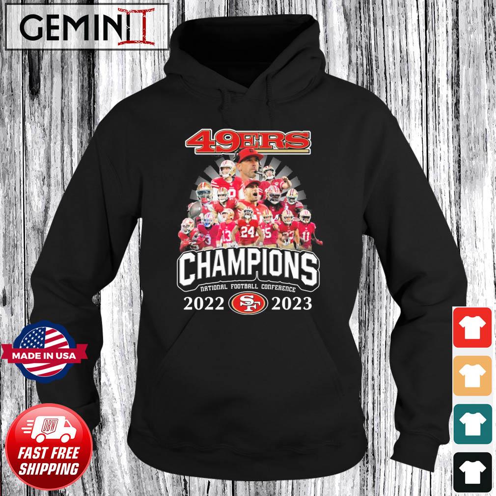 San Francisco 49ers Team Champions National Football Conference 2022-2023 Shirt Hoodie