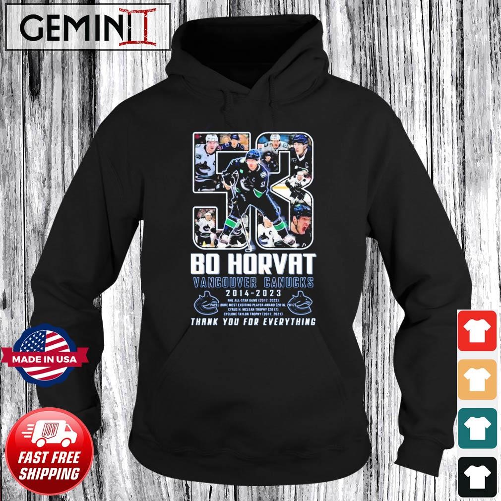 Bo Horvat Vancouver Canucks 2014 – 2023 Thank You For Everything Hoodie.jpg