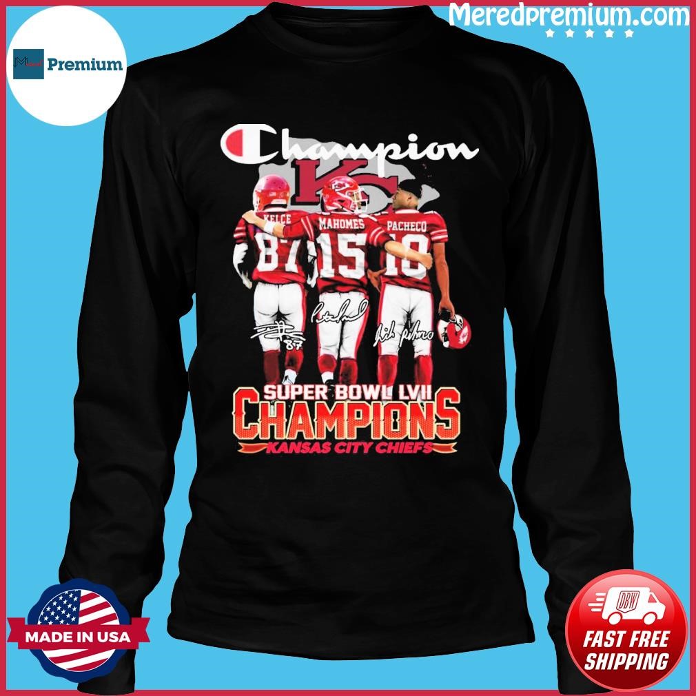 Official Travis Kelce Patrick Mahomes and Isiah Pacheco Kansas City Chiefs  signatures shirt, hoodie, sweater, long sleeve and tank top