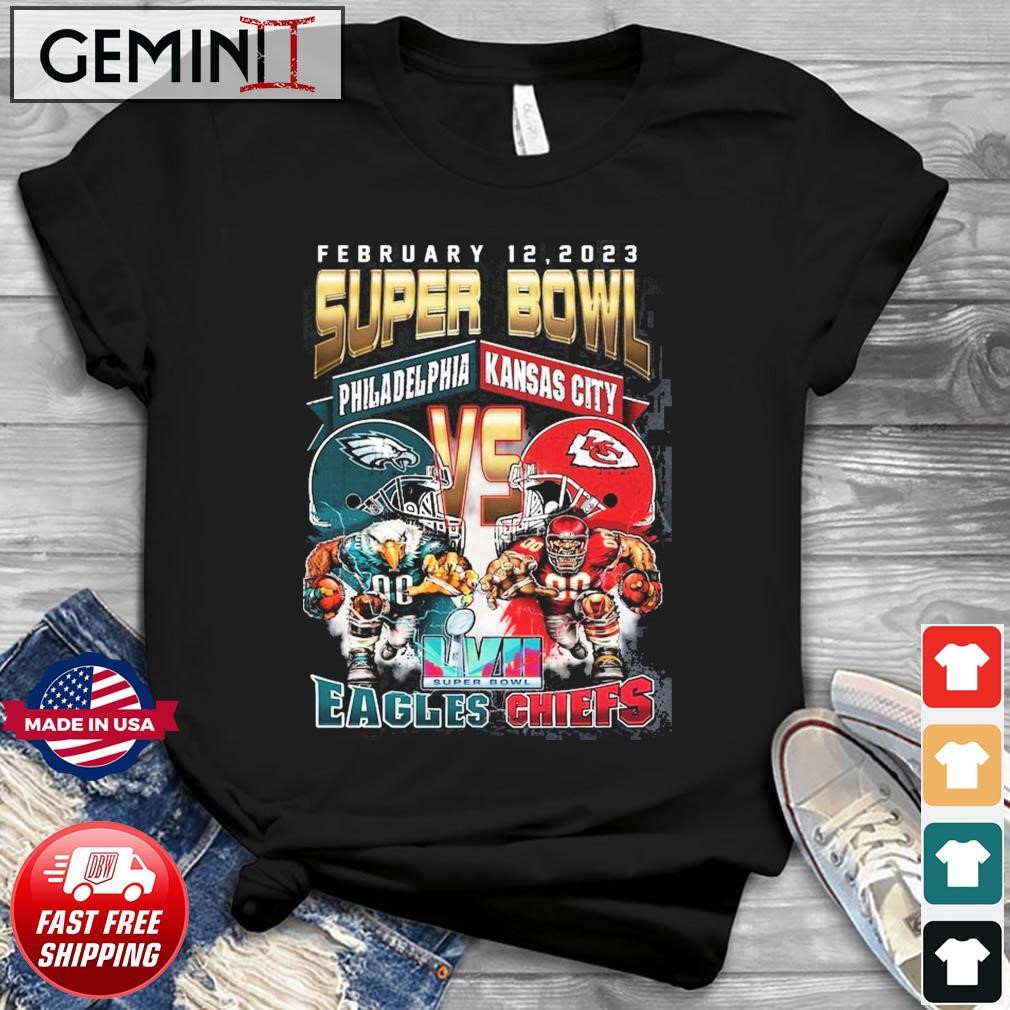 February 12, 2023 Super Bowl Championship Philadelphia Eagles vs Kansas City Chiefs Shirt