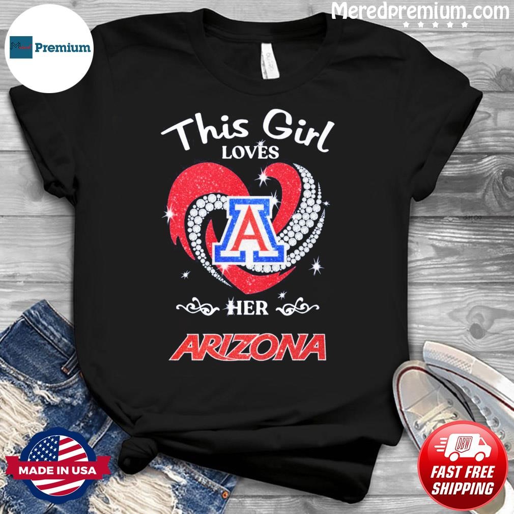 Heart Diamonds This Girl Loves Her Arizona Wildcats Basketball Shirt
