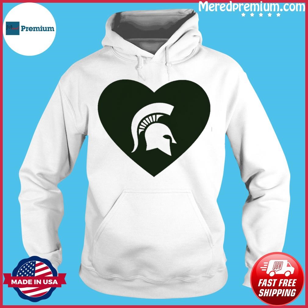 Heart Love Michigan State Spartan Strong Shirt Hoodie.jpg