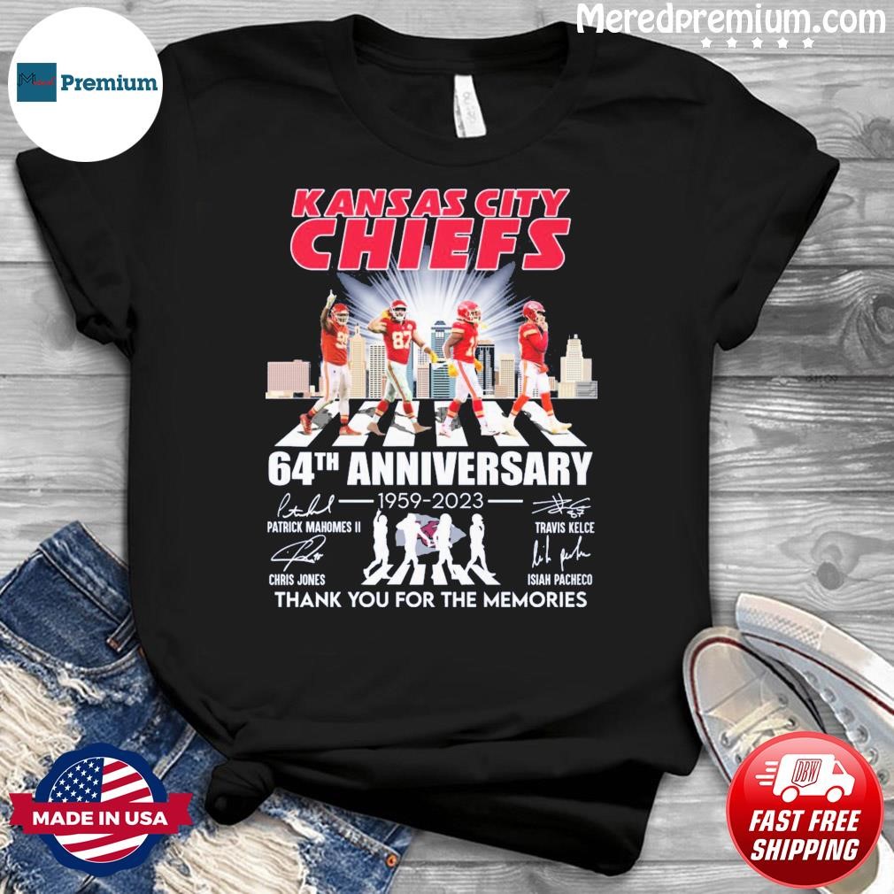 Kansas City Chiefs Abbey Road 64th Anniversary 1959-2023 Thank You For The Memories Signatures Shirt