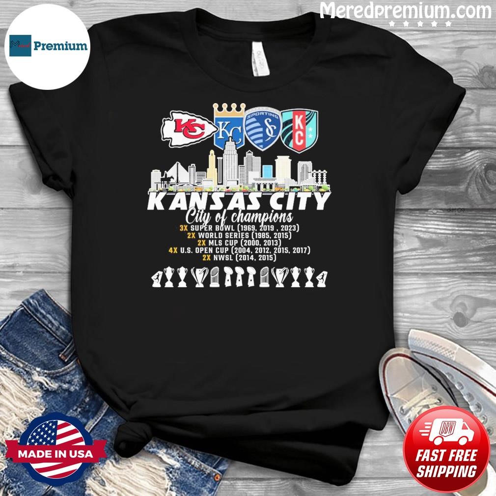 Kansas City Skyline Sport Team City Of Champions Shirt