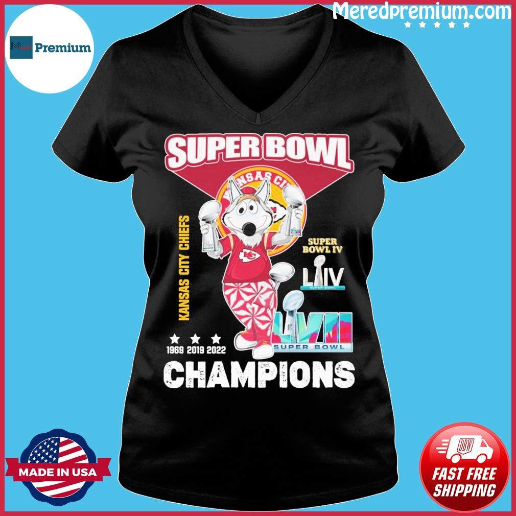 Super Bowl 1969 2019 2022 Champions Kansas City Chiefs Kc Wolf T-shirt,Sweater,  Hoodie, And Long Sleeved, Ladies, Tank Top