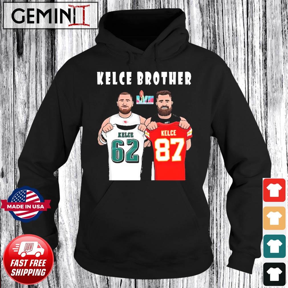 Kelce Brothers Jason Kelce vs Travis Kelce LVII Super Bowl Matchup shirt Hoodie.jpg