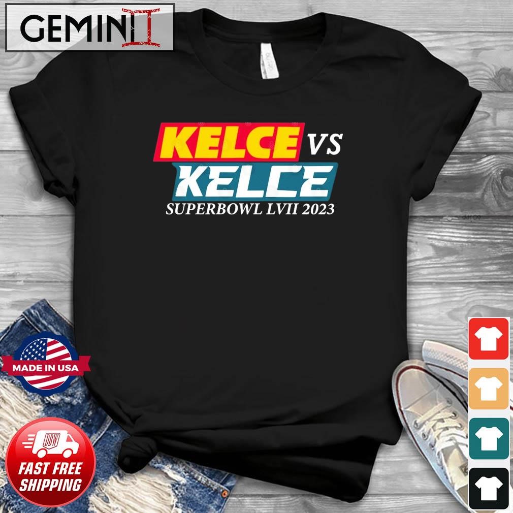 Kelce vs Kelce Funny Kelce's Brother Travis And Jason Super Bowl 2023 Shirt