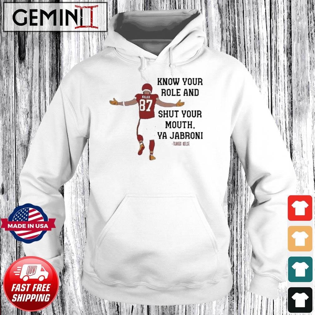 Know Your Role and Shut Your Mouth shirt Travis Kelce Quote AFC 2023 Hoodie.jpg