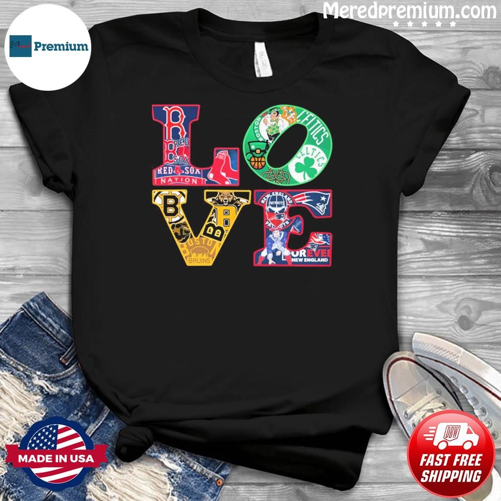 Love Boston Sports Team Logo Shirt