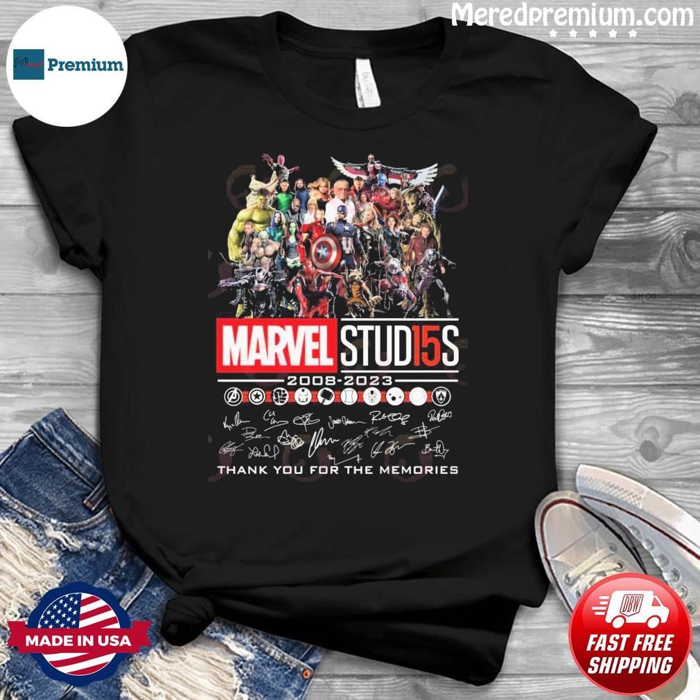 Marvel Stud15s 2008 – 2023 Thank You For The Memories T-Shirt