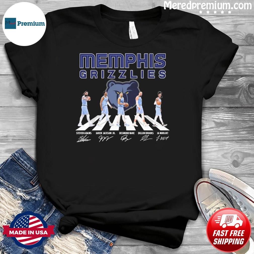 Memphis Grizzlies Basketball Team Abbey Road 2023 Signatures Shirt