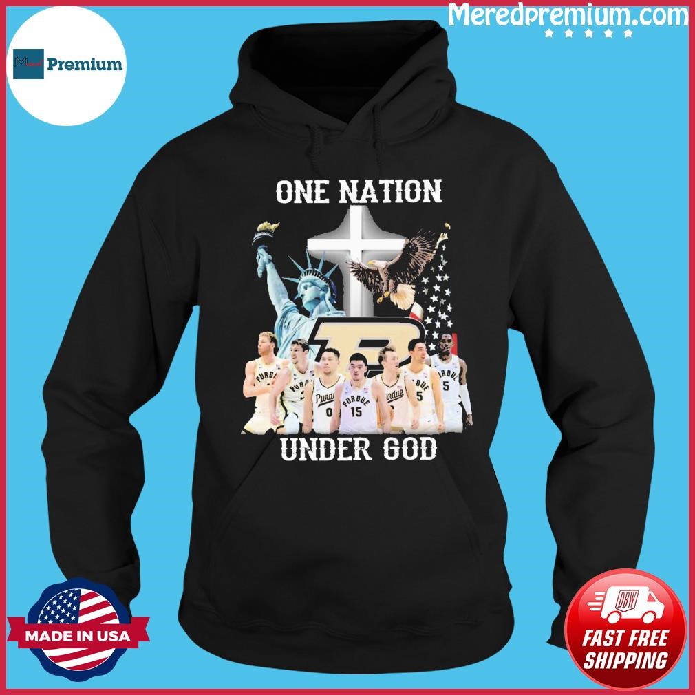 One Nation Under God Purdue Boilermakers Basketball Shirt Hoodie.jpg