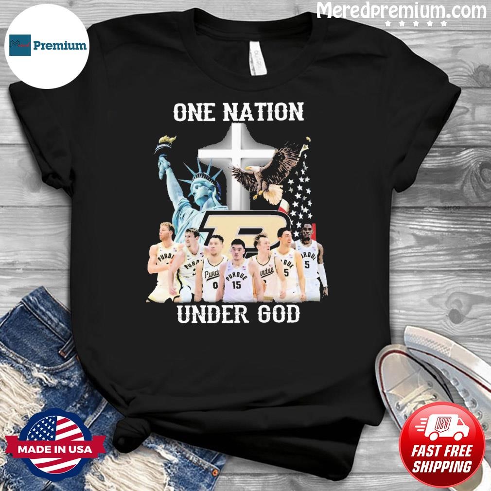 One Nation Under God Purdue Boilermakers Basketball Shirt