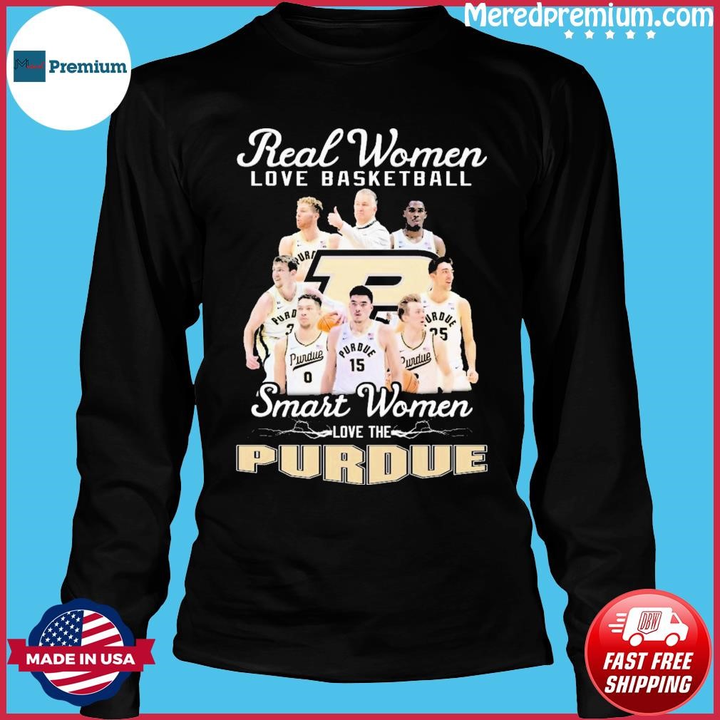 Real Women Love Basketball Smart Women Love The Purdue Boilermakers Shirt Long Sleeve.jpg