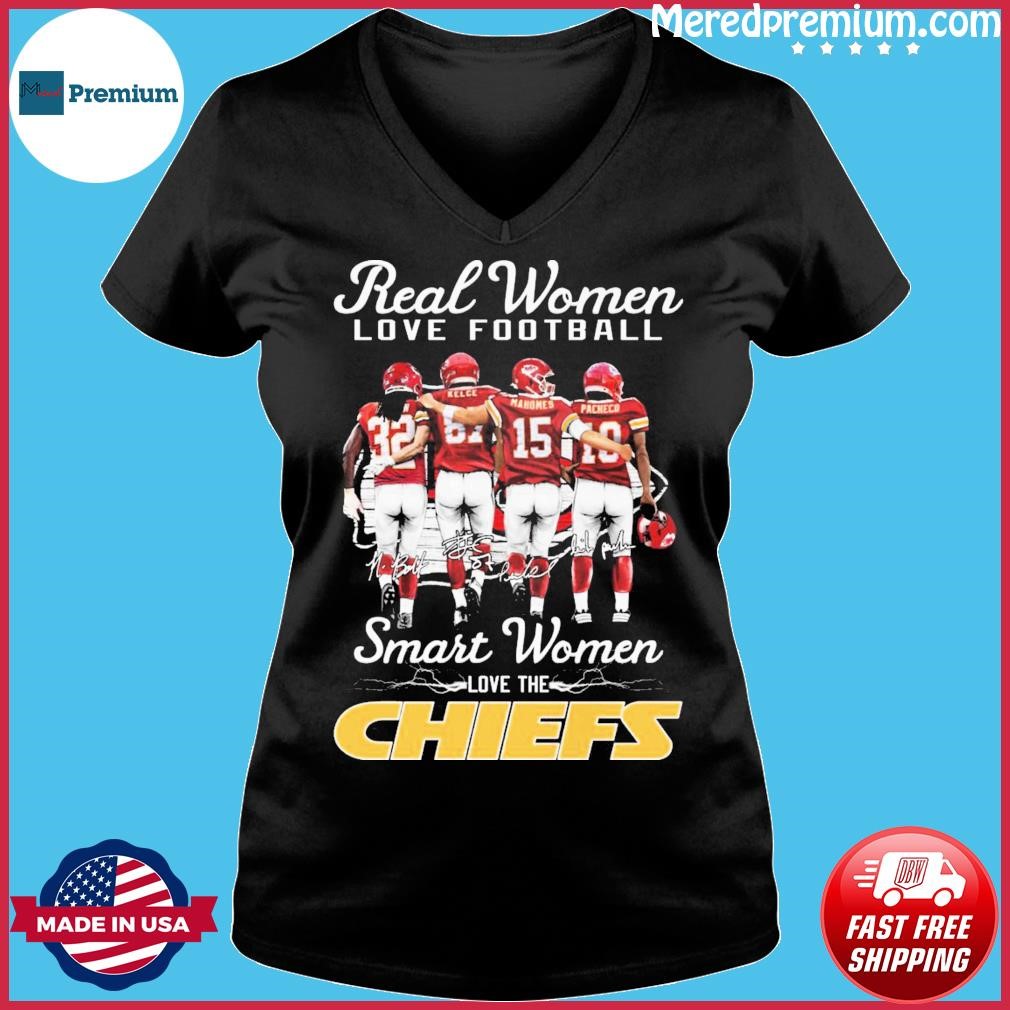 Real Women Love Football Smart Women Love The Chiefs Tyrann Mathieu Travis  Kelce Patrick Mahomes And Pacheco Signatures Shirt, hoodie, sweater, long  sleeve and tank top