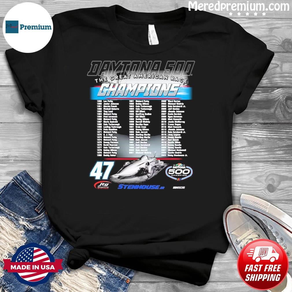 Ricky Stenhouse Jr. Checkered Flag 2023 Daytona 500 Champion The Great American Race Shirt