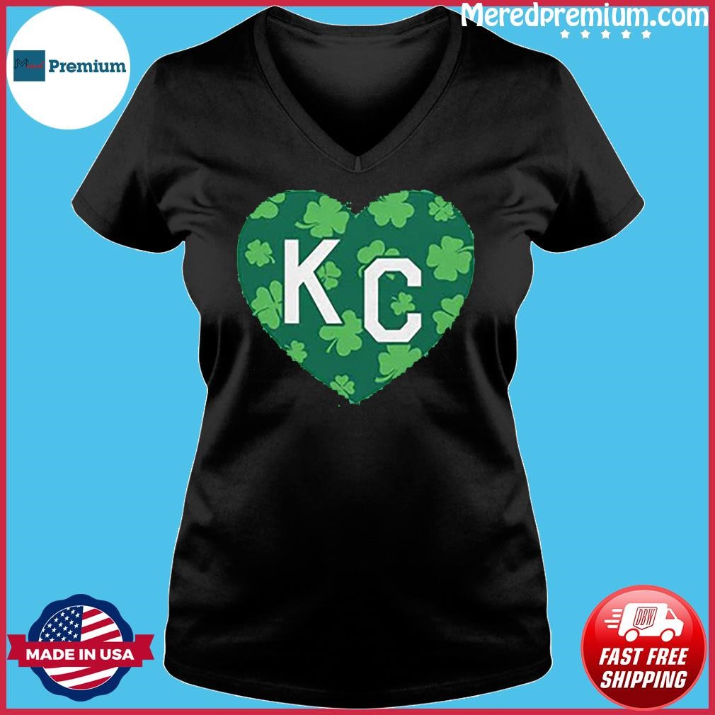 Shamrock KC Heart Green St. Patrick's Day T-Shirt