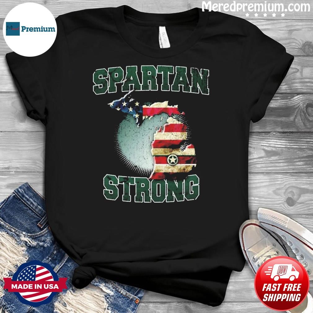 Spartan Strong State American Flag Shirt