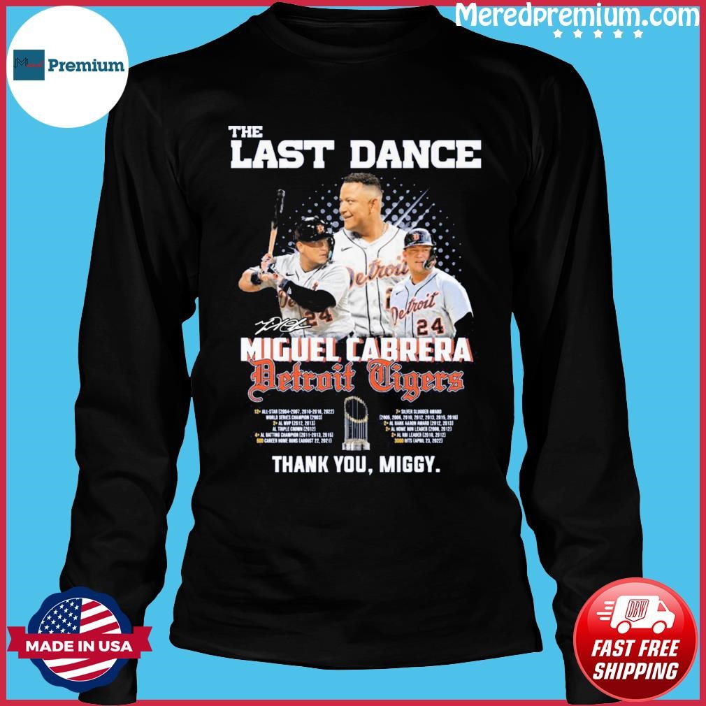 Thank You Miggy Cabrera Tigers Final Career Game Shirt