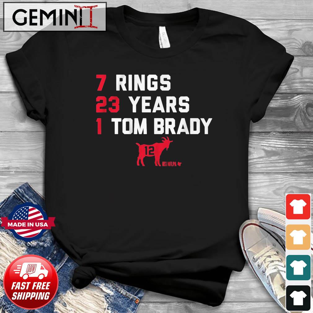 No 1 Tom Brady 7 Rings, 23 Years Shirt, hoodie, sweater, long sleeve and  tank top