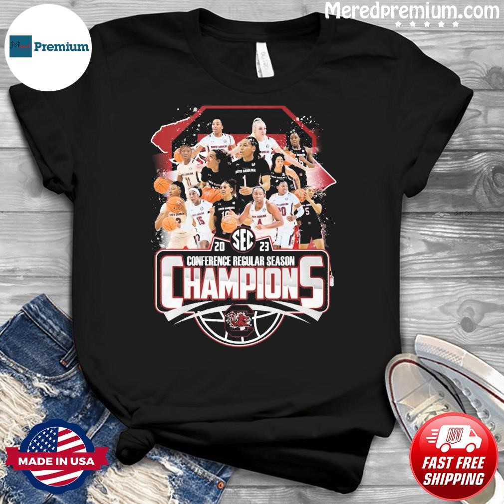 2023 SEC Conference Regular Season Champions South Carolina Women's Basketball Team Shirt