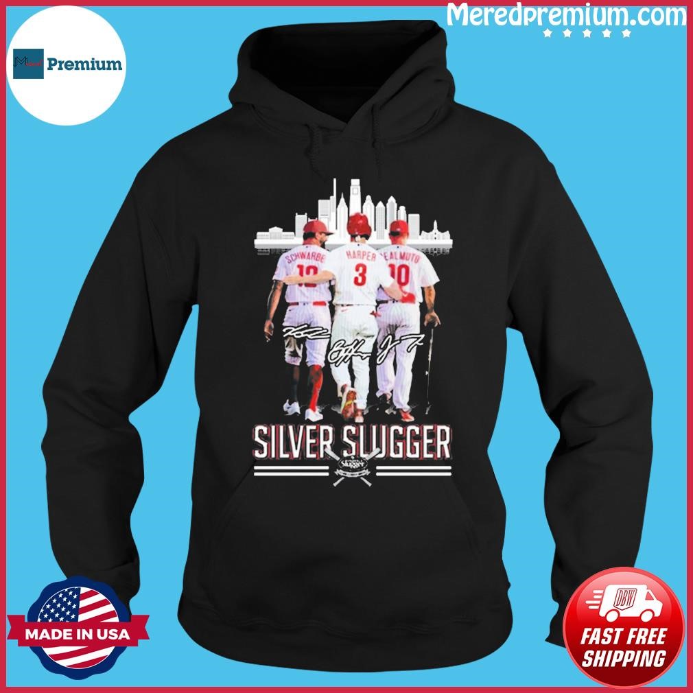 Silver Slugger City Schwarber Harper Realmuto Signature Shirt Hoodie.jpg