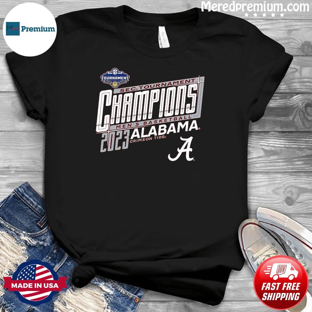 Alabama Crimson Tide 2023 SEC Men's Basketball Conference Tournament Champions Locker Room T-Shirt