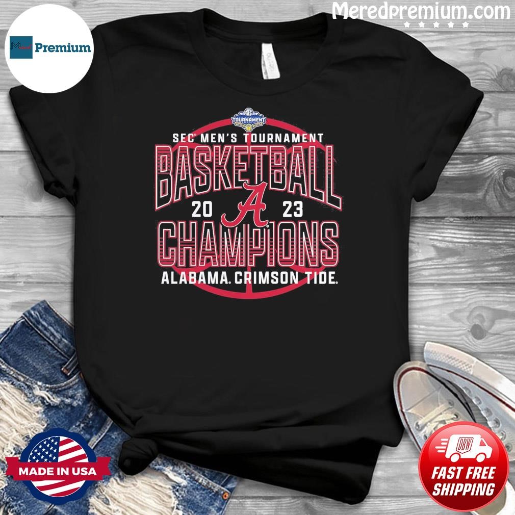 Alabama Crimson Tide 2023 SEC Men's Basketball Conference Tournament Champions Shirt