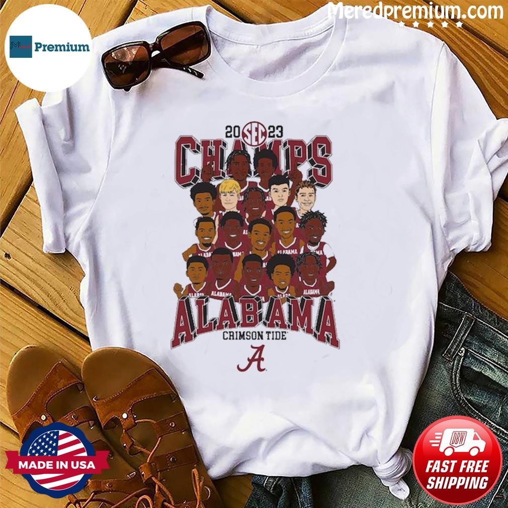 Alabama Team Caricatures 2023 SEC Men's Basketball Regular Season Champions Shirt