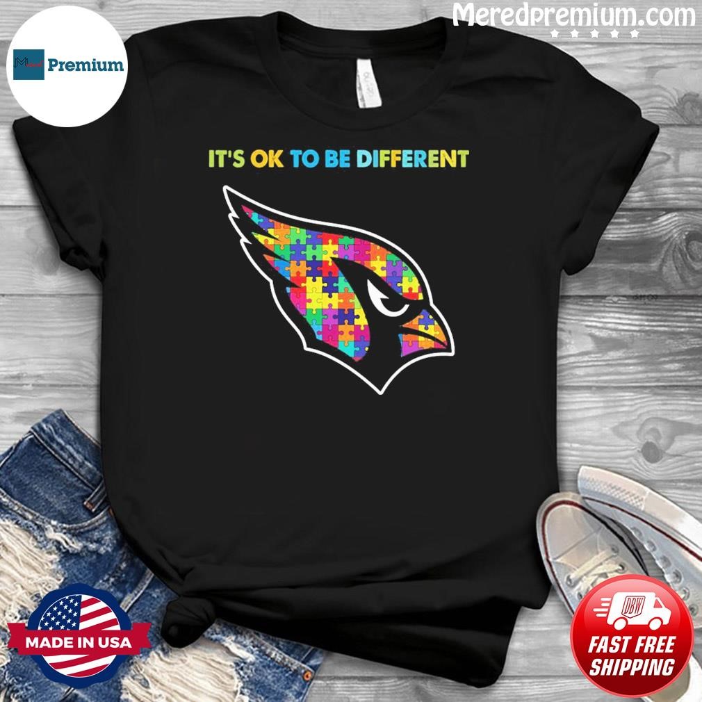 Arizona Cardinals It's Ok To Be Different Autism Awareness Shirt