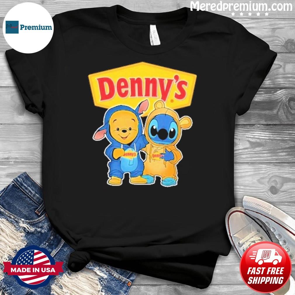 Baby Stitch And Baby Winnie-the-pooh Denny's Shirt