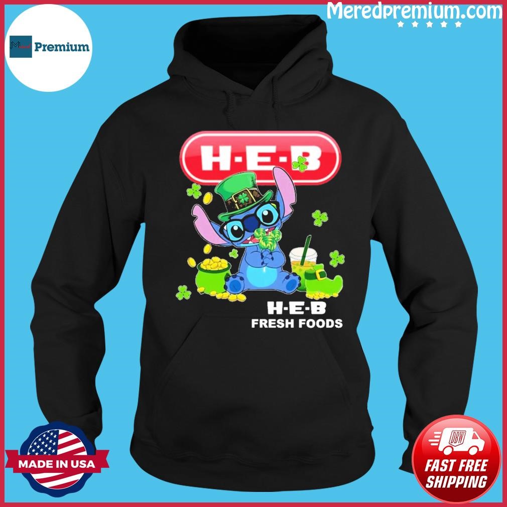 Baby Stitch and H-E-B Logo St Patrick's Day Shirt Hoodie.jpg