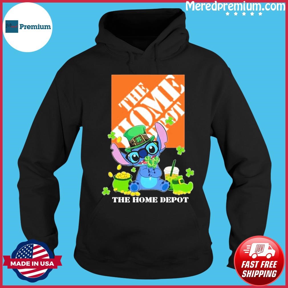Baby Stitch and The Home Depot Logo St Patrick's Day Shirt Hoodie.jpg