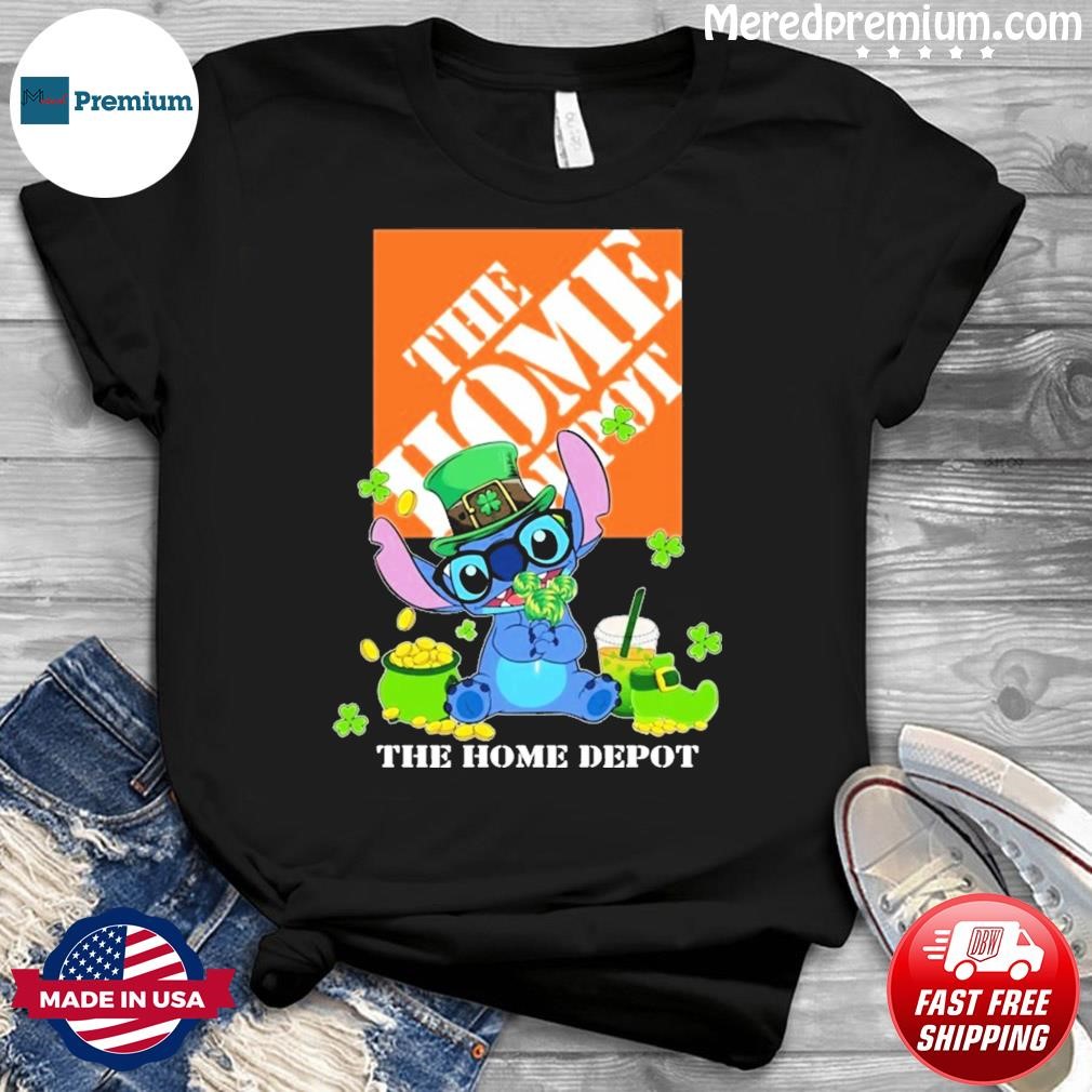 Baby Stitch and The Home Depot Logo St Patrick's Day Shirt