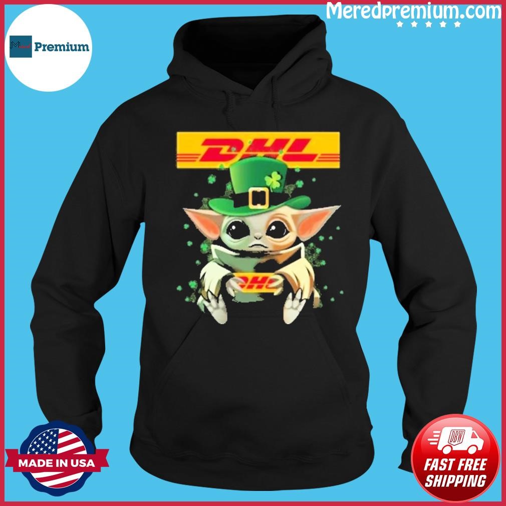 Baby Yoda Hug DHL Logo St Patrick's Day Shirt Hoodie.jpg