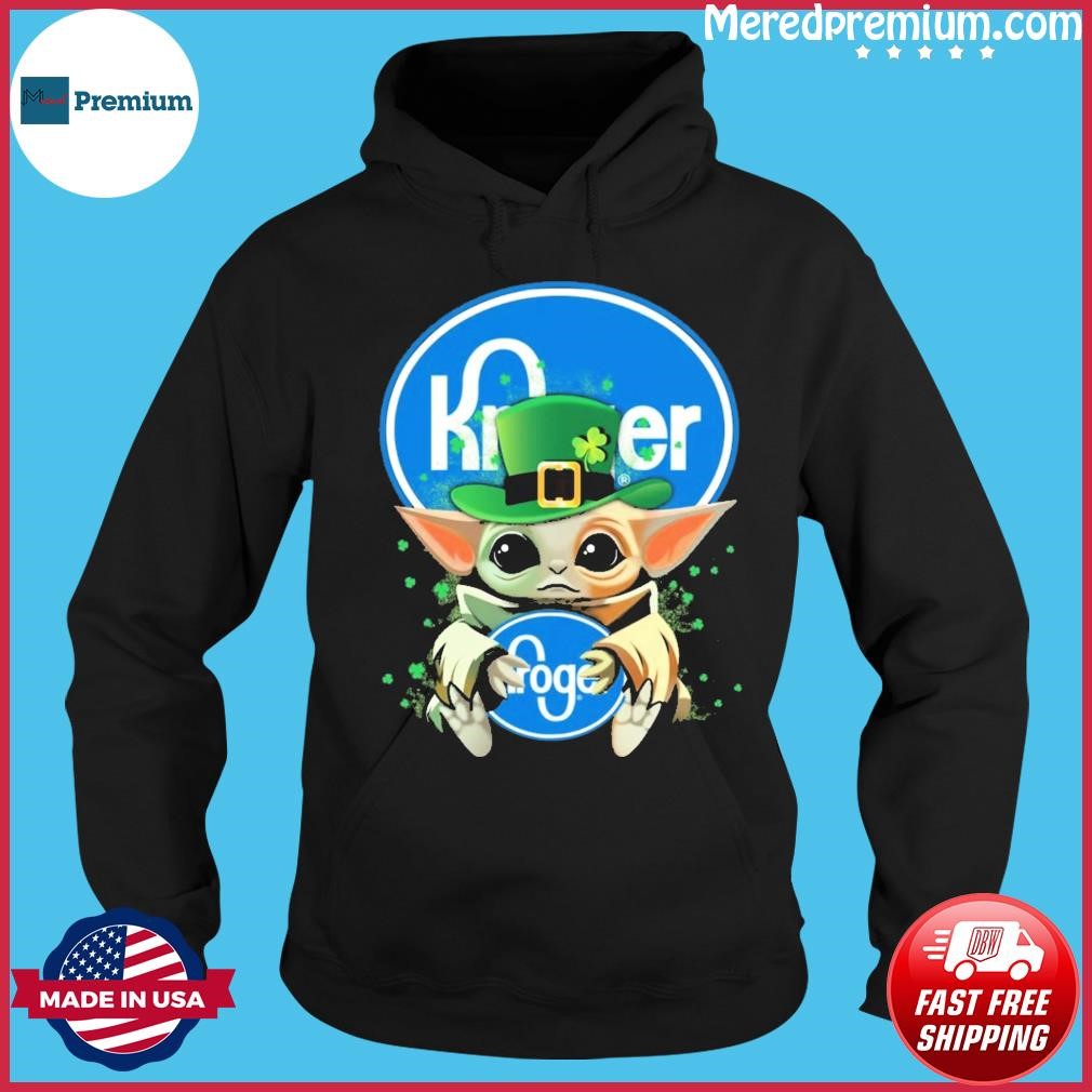 Baby Yoda Hug Kroger Logo St Patrick's Day Shirt Hoodie.jpg